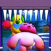 Halloween Monster Crossing Road