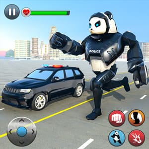 Police Panda Robot